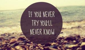 You will never know if you do not try